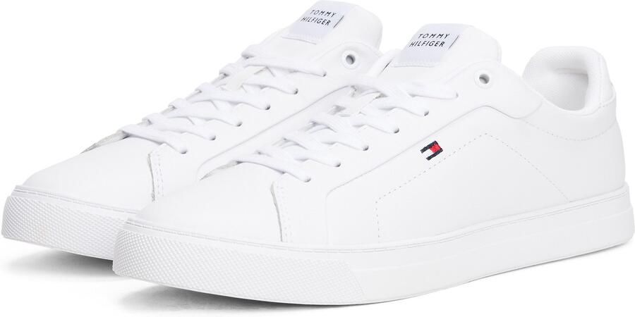 Tommy Hilfiger Sneakers ICON COURT LTH FLAG ESS vrijetijdsschoen lage schoen veterschoen met kleine logovlag - Foto 8