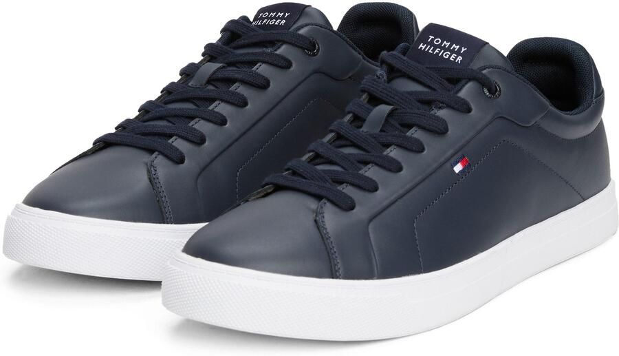 Tommy Hilfiger Sneakers ICON COURT LTH FLAG ESS vrijetijdsschoen lage schoen veterschoen met kleine logovlag