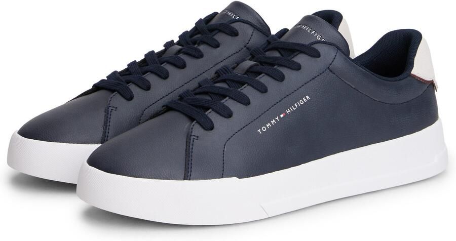 Tommy Hilfiger Sneakers TH COURT LTH DETAIL ESS vrijetijdsschoen lage schoen veterschoen met zijlijk logo-opdruk - Foto 11