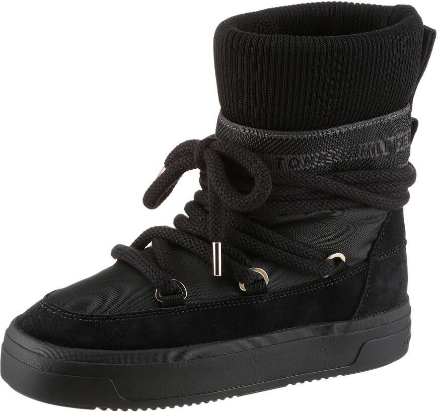 Tommy Hilfiger Veterschoenen TOMMYTECH LOGOTAPE SNOWBOOT WARM plateau veterboots outdoorschoen textielband met logo - Foto 2