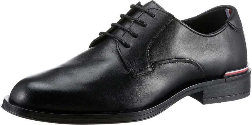 Tommy Hilfiger Veterschoenen CORE RWB HILFIGER LTH SHOE in smalle vorm vrijetijdsschoen lage schoen veterschoen