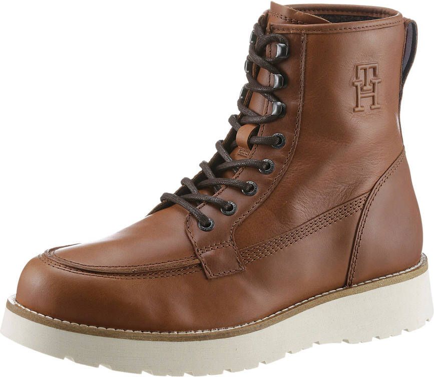 Tommy Hilfiger Veterschoenen Veterlaars Warme Voering Bruin - Foto 2
