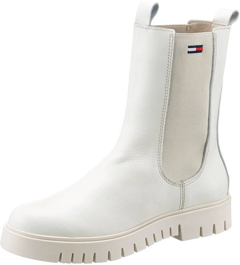 TOMMY JEANS Chelsea-boots LONG CHELSEA BOOT met stretchinzet aan beide zijden