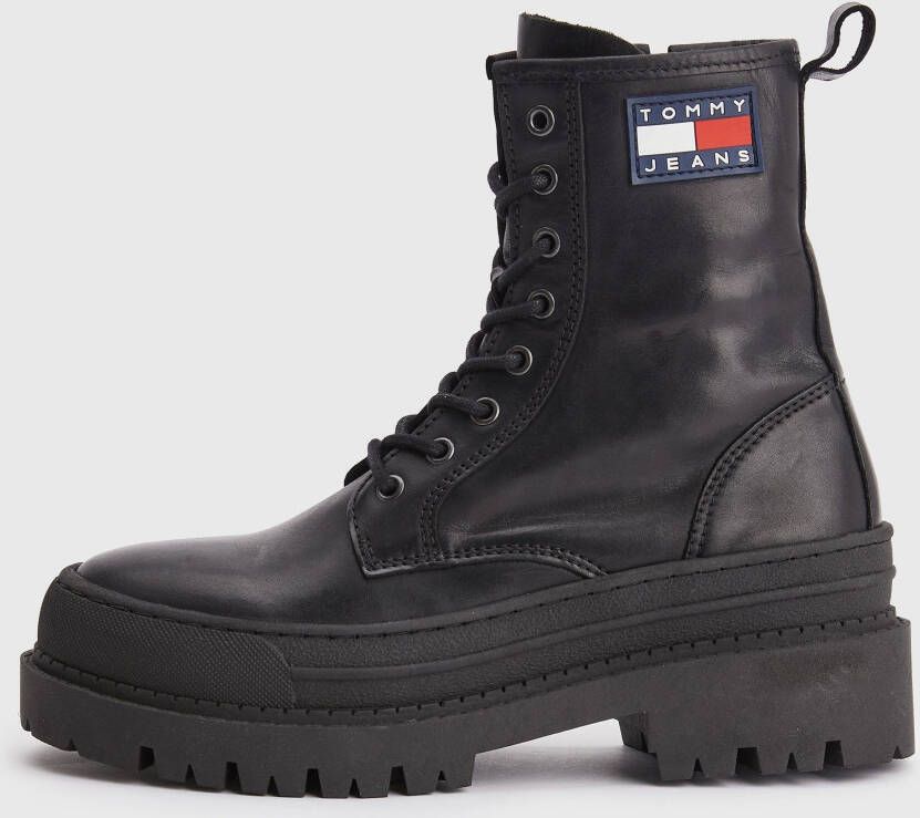 TOMMY JEANS Hoge veterschoenen ACE UP BOOT met opgestikte flag