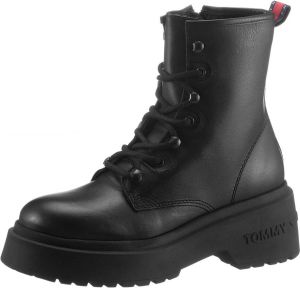 Tommy Jeans Veterboots met plateauzool model 'CHUNK'