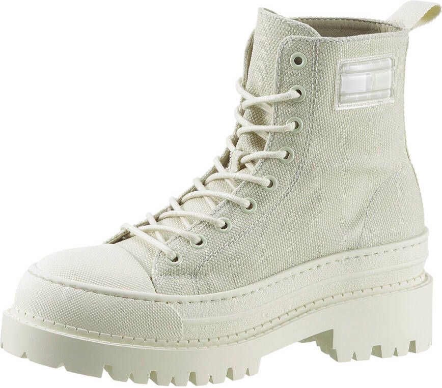 TOMMY JEANS Hoge veterschoenen TJW FOXING CANVAS BOOT met praktische aantreklus