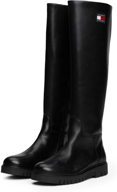 TOMMY JEANS Laarzen TJW LONG SHAFT BOOT hakken lange laarzen met zijlogo