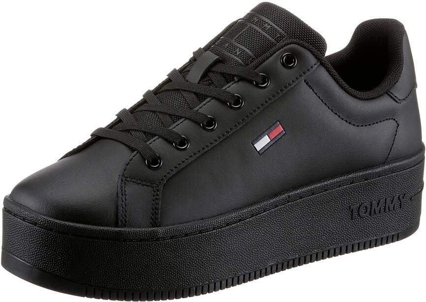Tommy Hilfiger Zwarte Polyester Sneaker met Contrasterende Details - Foto 2
