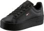 Tommy Hilfiger Zwarte Polyester Sneaker met Contrasterende Details - Thumbnail 2