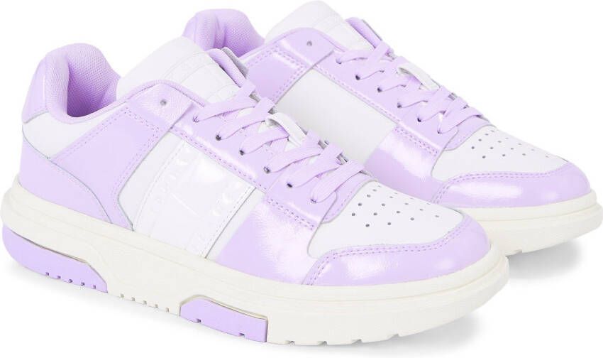 TOMMY JEANS Plateausneakers THE BROOKLYN PATENT met contrastafwerking vrijetijdsschoen halve schoen veterschoen - Foto 3