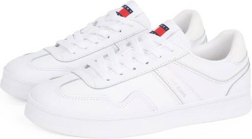 TOMMY JEANS Plateausneakers THE GREENWICH LEATHER vrijetijdsschoen lage schoen veterschoen in basket-look
