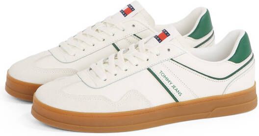 TOMMY JEANS Plateausneakers THE GREENWICH LEATHER vrijetijdsschoen lage schoen veterschoen met contrasterende details