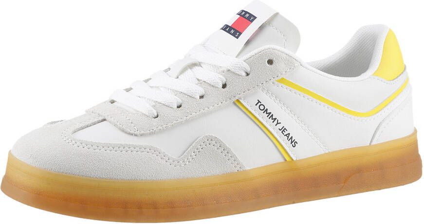 TOMMY JEANS Plateausneakers TJW COURT SNEAKER vrijetijdsschoen lage schoen veterschoen met contrast-details