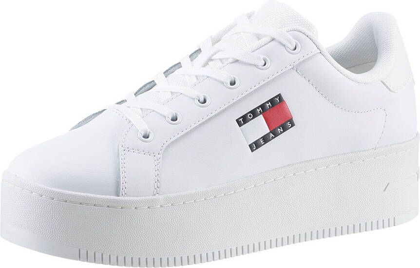 TOMMY JEANS Plateausneakers TJW FLATFORM ESS vrijetijdsschoen halfschoen veterschoen met gepolsterde schacht - Foto 10