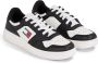 Tommy Hilfiger TJW Retro Basket Essential Sneakers Zwart Ecru - Thumbnail 2