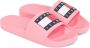 Tommy Jeans Oranje Polyethyleen Slide Sandalen Pink Dames - Thumbnail 4