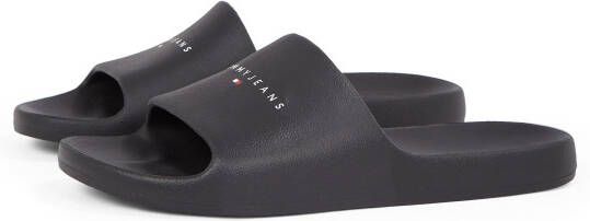 TOMMY JEANS Slippers TJM BASIC SANDAL instapschoen zomerschoen comfort-schoen met logo-opdruk