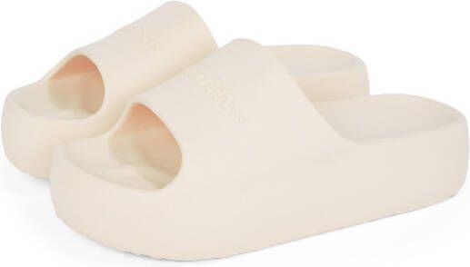 TOMMY JEANS Slippers TJW CHUNKY POOL SLIDE ESS plateau zomerschoen instapschoen comfortabele schoen logo-opdruk