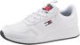 Tommy Hilfiger Sportieve witte vetersneakers met contrastdetails White Heren - Thumbnail 4