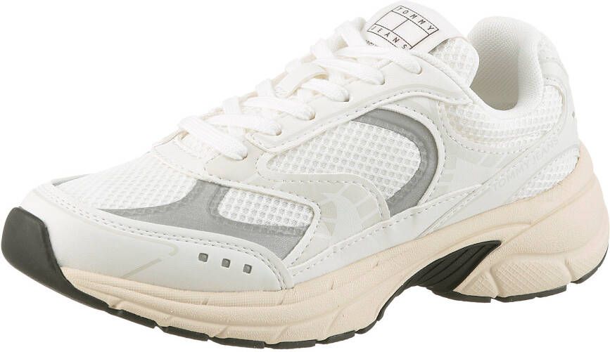 TOMMY JEANS Sneakers met sleehak ARCHIVE'25 plateau vrijetijdsschoen lage schoen veterschoen met contrastafwerking