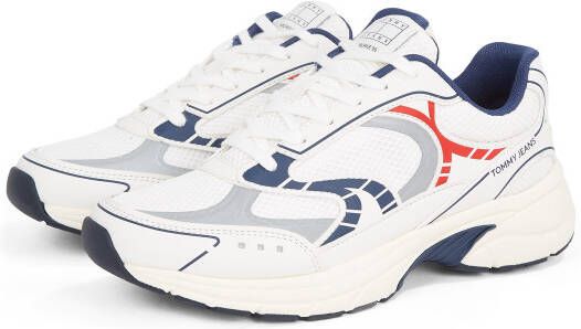 TOMMY JEANS Sneakers met sleehak ARCHIVE'25 vrijetijdsschoen lage schoen veterschoen met contrastafwerkingen