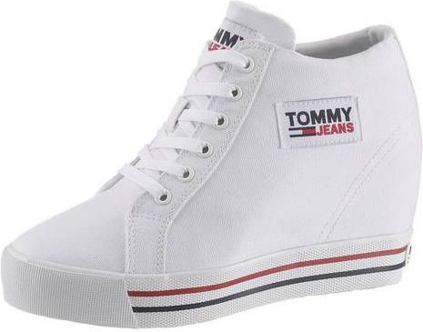 Interpretatief Toepassen door elkaar haspelen Tommy Hilfiger Sneakers Wedge in wit voor Dames Tommy Jeans Wedges Sneaker  - Schoenen.nl