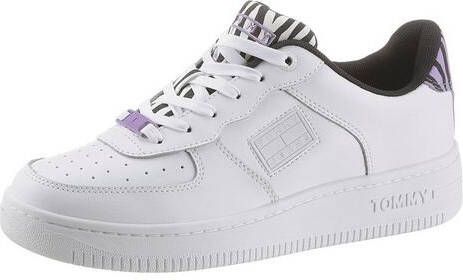 TOMMY JEANS NU 21% KORTING Sneakers met sleehak WMNS BASKET WILD ANIMAL CUPSOLE met contrastbeleg in zebra look