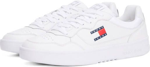 TOMMY JEANS Sneakers (NEW) TJM CUPSOLE LEATHER ESS vrijetijdsschoen lage schoen veterschoen in basket-look