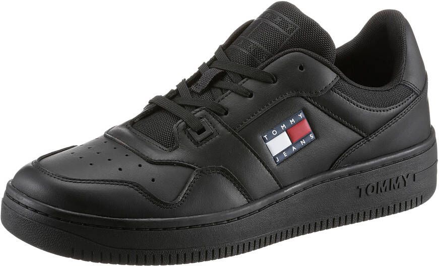 Tommy Hilfiger Retro Basket leren heren sneakers Zwart Echt leer Uitneembare zool - Foto 7