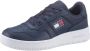 Tommy Hilfiger Retro Basket leren heren sneakers Blauw Echt leer Uitneembare zool - Thumbnail 4