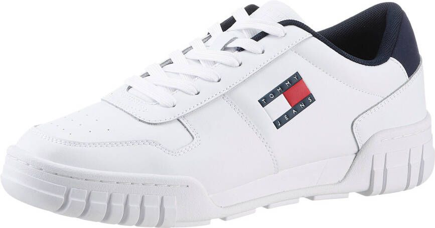 Tommy Hilfiger Witte leren cupsole sneakers - Foto 1