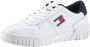Tommy Hilfiger Witte leren cupsole sneakers - Thumbnail 1
