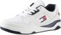 Tommy Hilfiger Sportieve witte vetersneakers met contrastdetails en logoprint Multicolor Heren - Thumbnail 4