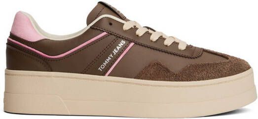 TOMMY JEANS Plateausneakers THE GREENWICH FLATFORM vrijetijdsschoen halfhoge schoen veterschoen met pastelkleurig contrast - Foto 7