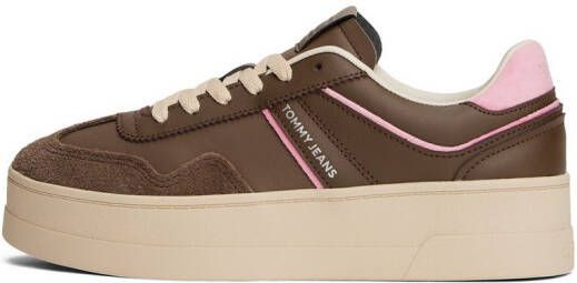 TOMMY JEANS Plateausneakers THE GREENWICH FLATFORM vrijetijdsschoen halfhoge schoen veterschoen met pastelkleurig contrast - Foto 6