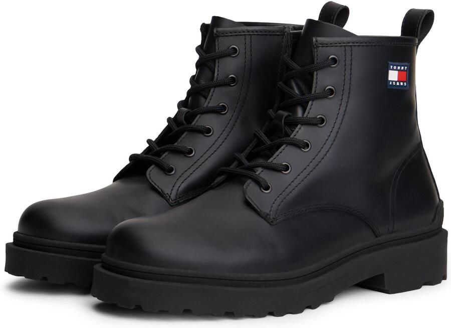 TOMMY JEANS Veterschoenen TJM LACE UP RUBBERIZED veterenkellaars herfstboots met zijlogo-vlag - Foto 4