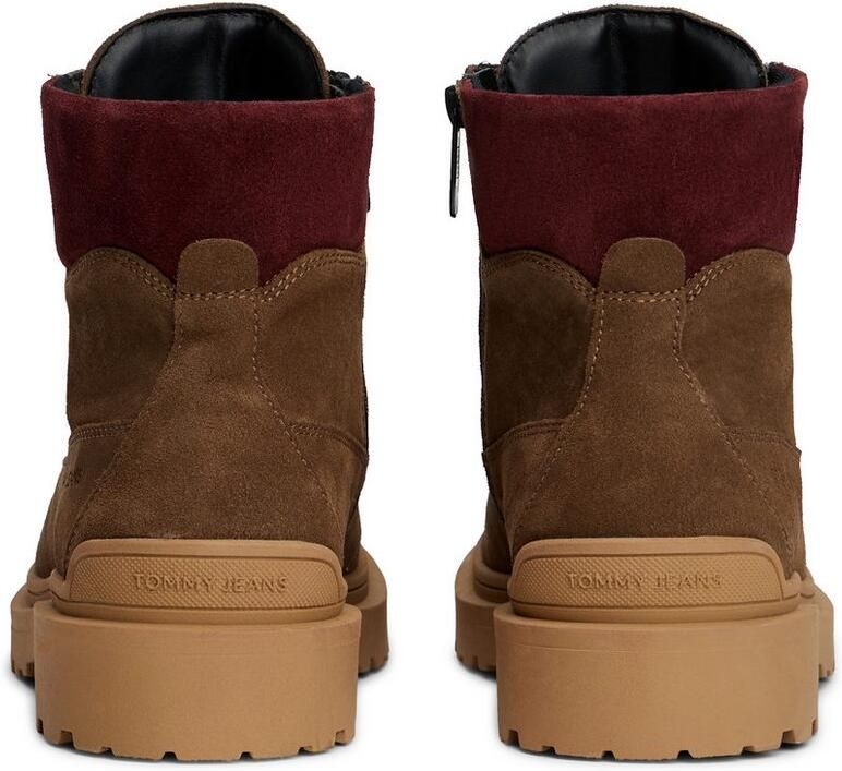 TOMMY JEANS Veterschoenen TJM LACE UP BOOT SUEDE blokhak outdoorboots met ogen in bergbeklimmerslook - Foto 3