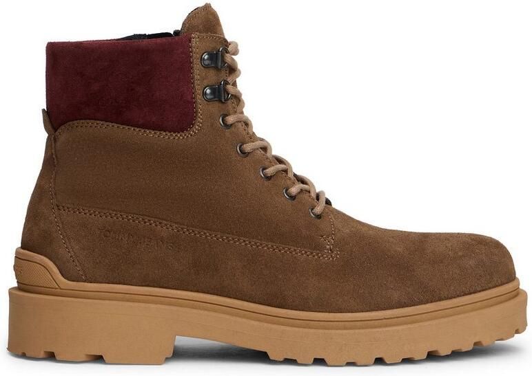 TOMMY JEANS Veterschoenen TJM LACE UP BOOT SUEDE blokhak outdoorboots met ogen in bergbeklimmerslook - Foto 4
