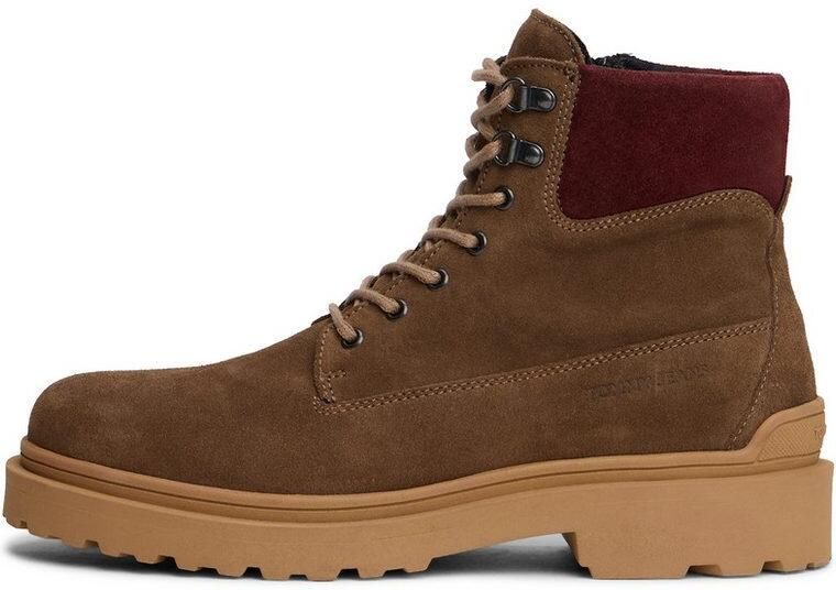 TOMMY JEANS Veterschoenen TJM LACE UP BOOT SUEDE blokhak outdoorboots met ogen in bergbeklimmerslook - Foto 5