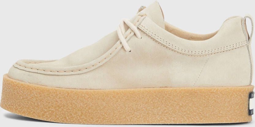 TOMMY JEANS Veterschoenen SUEDE SHOE met decoratieve stiksels