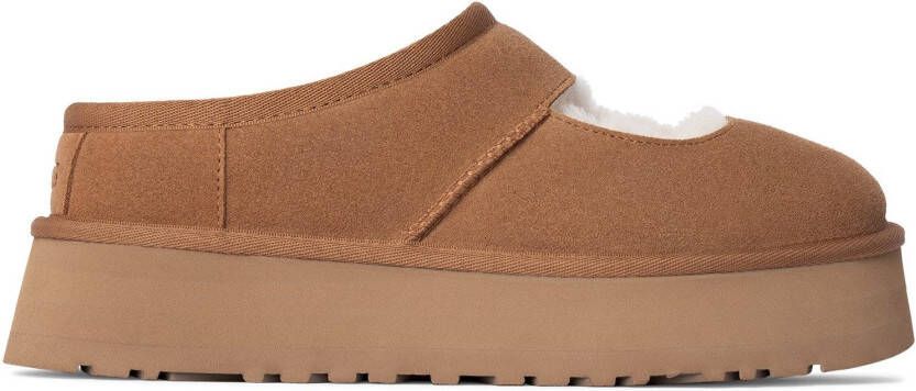 Ugg Slippers & Mules Suede Platform Sandals With Shearling Lining in bruin - Foto 5