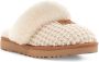 Ugg Comfortabele Gebreide Schapenvacht Instappers Beige Dames - Thumbnail 3