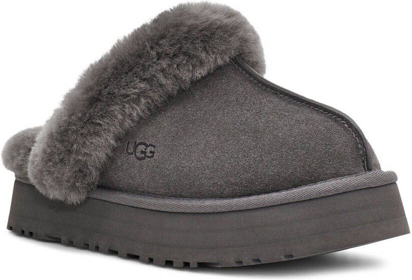 UGG Disquette Pantoffels Charcoal Sloffen Voor Dames Donkergrijs - Foto 1