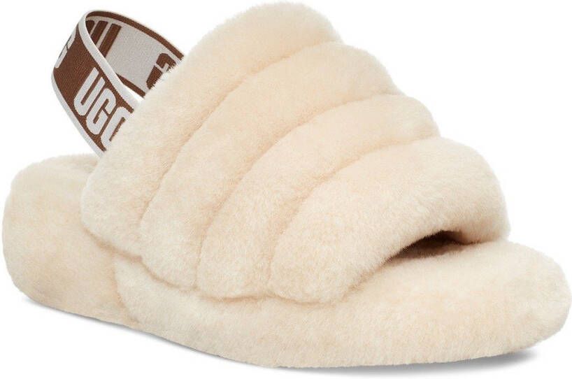 Ugg Fluff Yeah Logo sloffen beige 1095119 fluff yeah nat Beige Dames - Foto 16