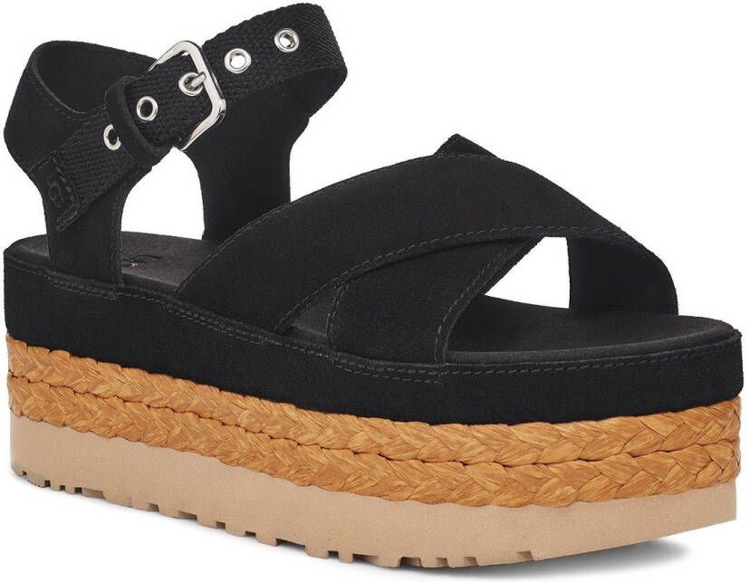 Ugg Low-Top Sneakers Sandalen Aubry mit Nieten & Plateau-Sohle in zwart