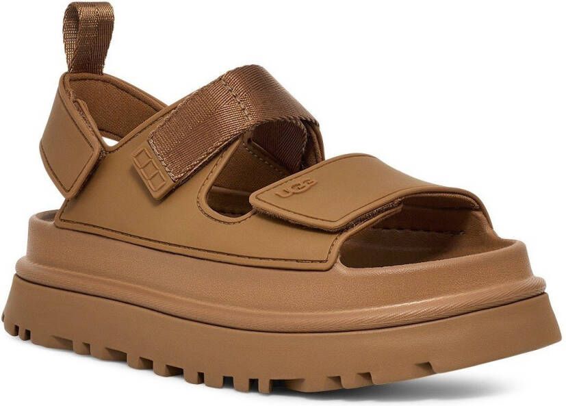 UGG Plateausandalen Goldenglow zomerschoen strandschoen plateausandaal met klittenbandsluitingen