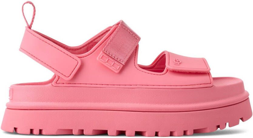 UGG Plateausandalen Goldenglow zomerschoen strandschoen plateausandaal met klittenbandsluitingen