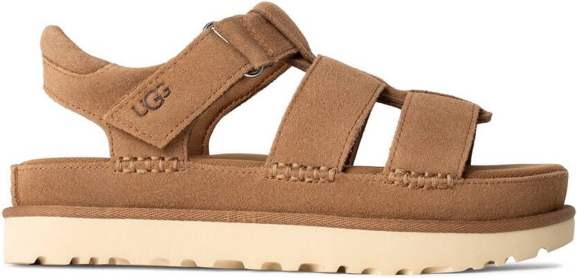 UGG Plateausandalen GOLDENSTAR STRAP plateausandaal flat met zacht voetbed