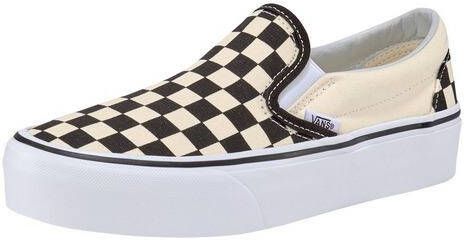 Vans Classic Slip On Platform Sneakers Unisex Black And White Checker White - Foto 3