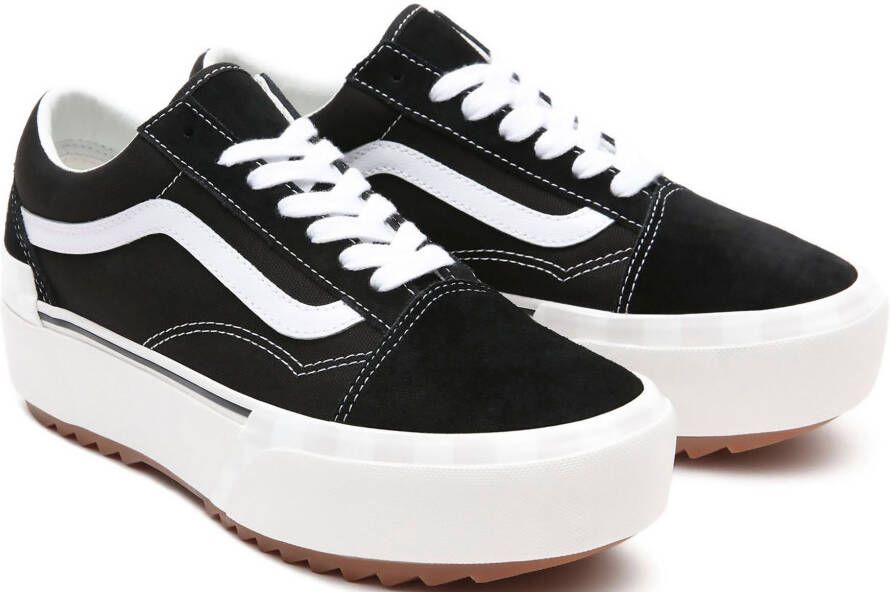 Vans Ua Old Skool Stacked (Suede Canvas)Black Blanc De Blanc Schoenmaat 38 Sneakers VN0A4U155ZN1 - Foto 6